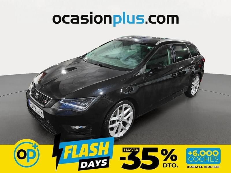 Usado Seat Leon FR 150 CV (110 kW) 2014 Negro Monovolumen