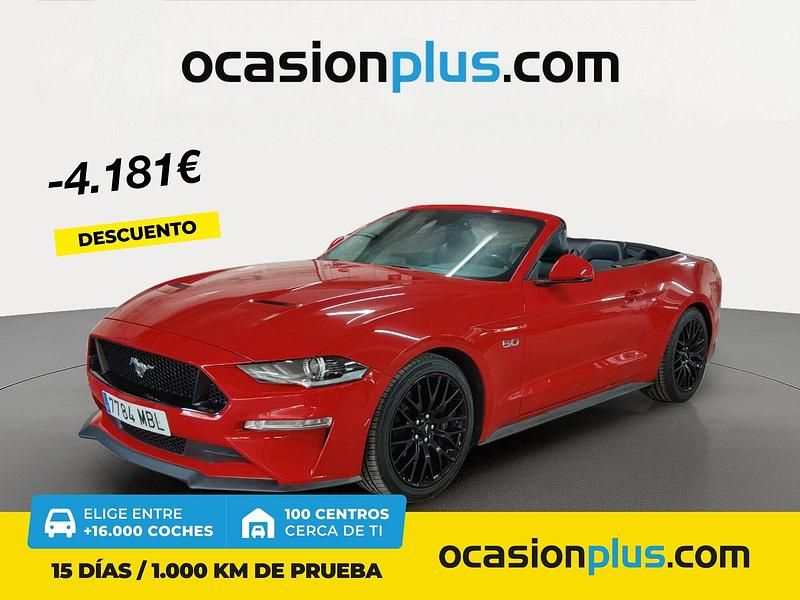 Rojo Usado 2022 Ford Mustang GT Convertible Descapotable | 45.999 € (Precio justo) - Imagen 1/4