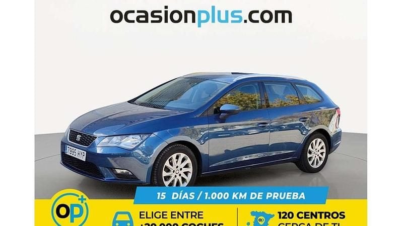 Usado Seat Leon ST Style 105 CV (77 kW) 2014 Azul Familiar