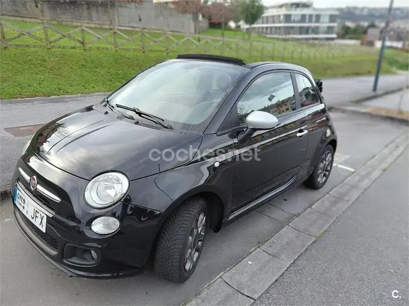 Usado Fiat 500C S 69 CV (50 kW) 2015 Negro Descapotable