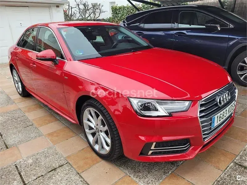 Usado Audi A4 S-Line 190 CV (139 kW) 2017 Rojo Berlina