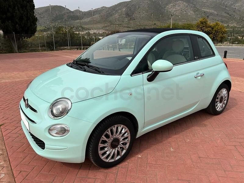 Usado Fiat 500C Lounge 69 CV (50 kW) 2019 Azul Descapotable