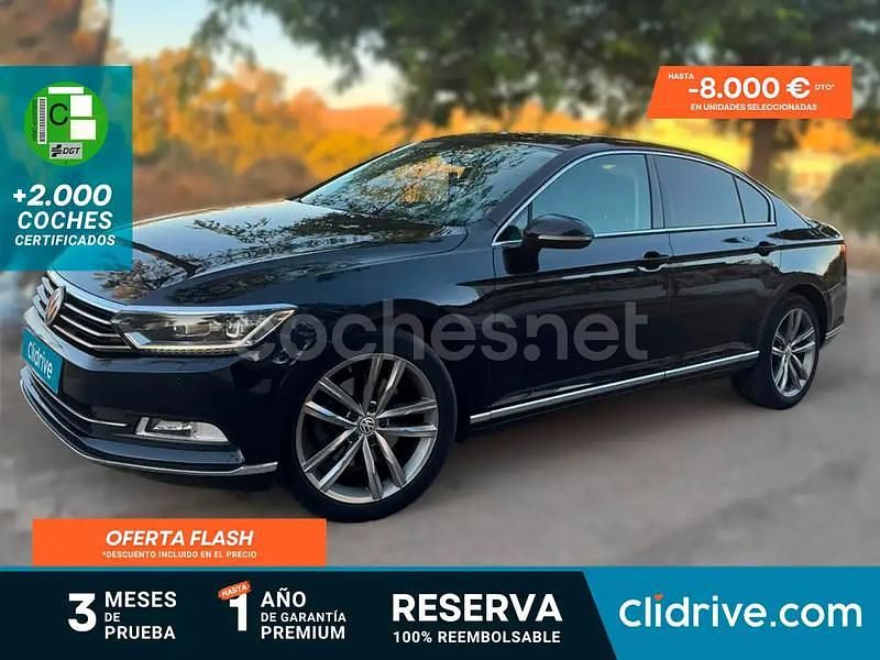Negro Usado 2015 VW Passat Sportline Berlina | 13.590 € (Precio justo) - Imagen 1/3