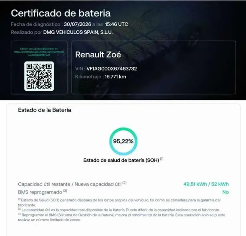 Usado Renault Zoe Intens 99 kW (135 CV) 2021 Gris Utilitario