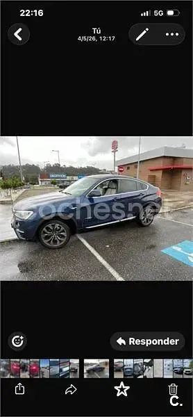 Usado BMW X4 258 CV (189 kW) 2014 Azul SUV