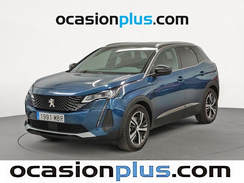 Azul Usado 2022 Peugeot 3008 GT SUV | 24.455 € (Precio justo) - Imagen 1/4