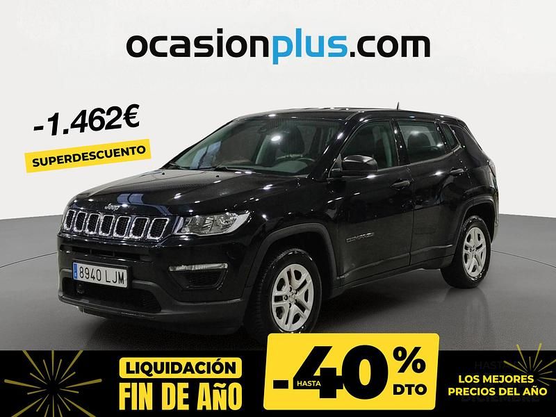 Negro Usado 2020 Jeep Compass Sport SUV | 16.090 € (Un poco caro) - Imagen 1/4