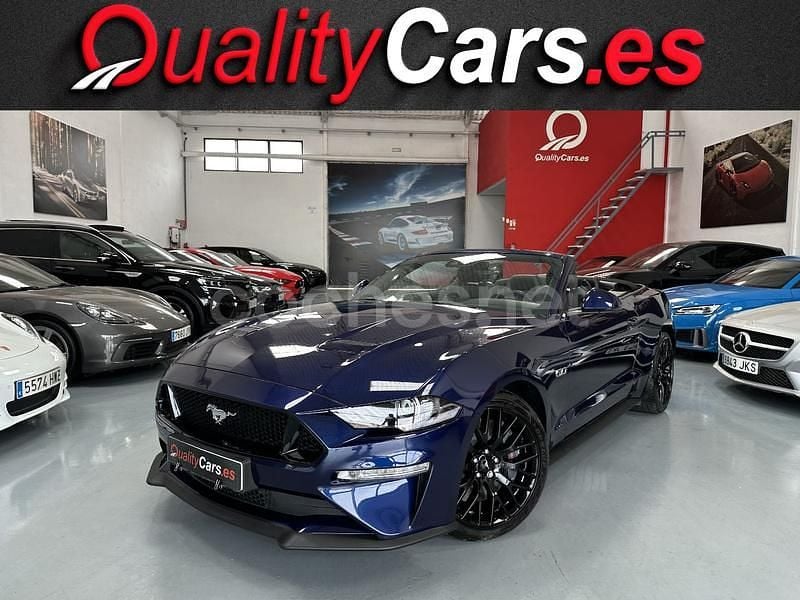 Azul Usado 2021 Ford Mustang GT Descapotable | 46.900 € (Precio justo) - Imagen 1/4