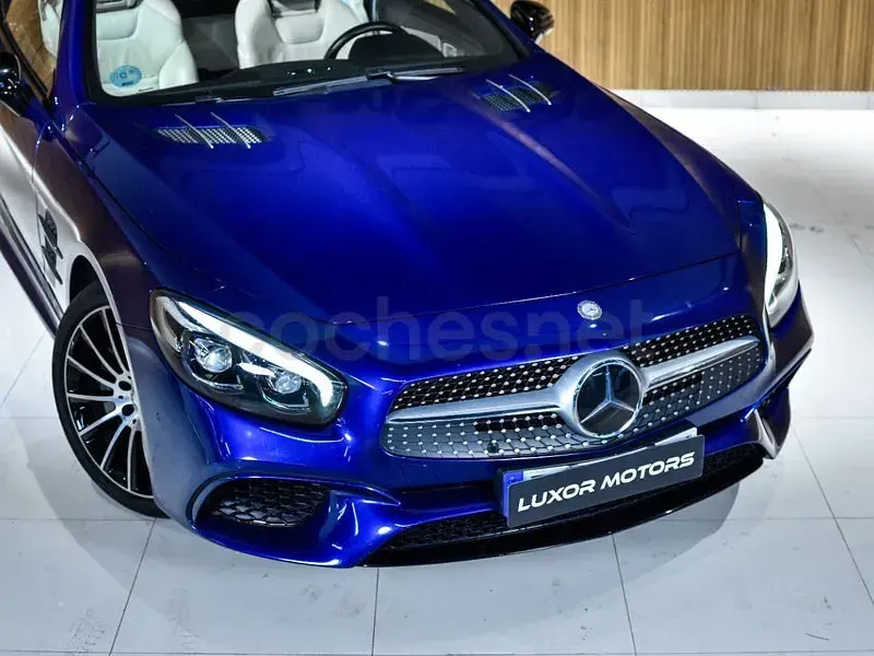 Usado Mercedes SL500 455 CV (334 kW) 2016 Azul Descapotable