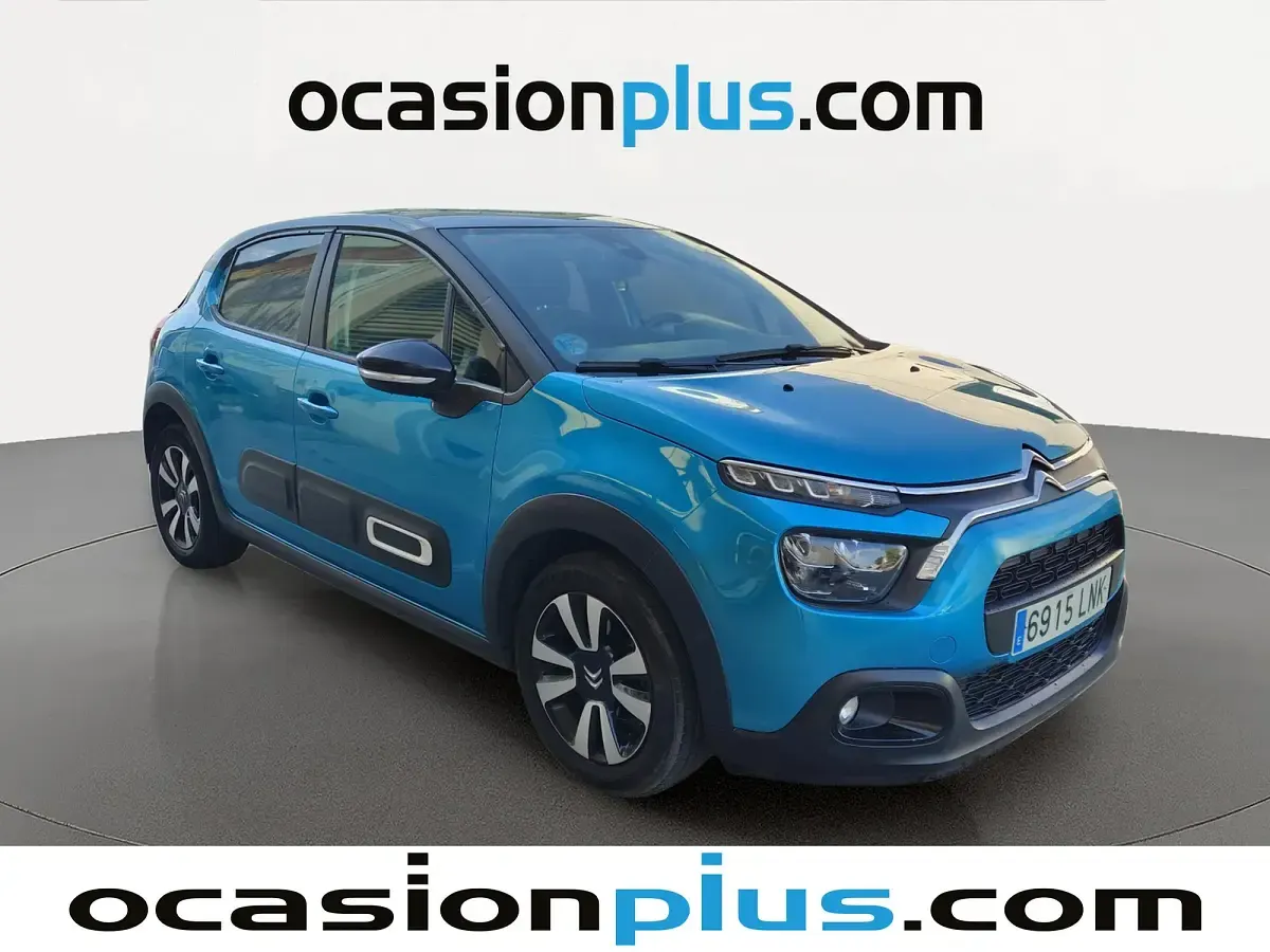 Usado Citroën C3 Feel 83 CV (61 kW) 2021 Azul Utilitario