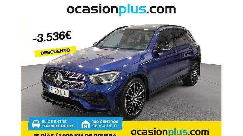 Azul Usado 2019 Mercedes GLC250 SUV | 35.364 € (Precio justo) - Imagen 1/4