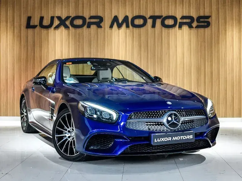 Usado Mercedes SL500 455 CV (334 kW) 2016 Azul Descapotable