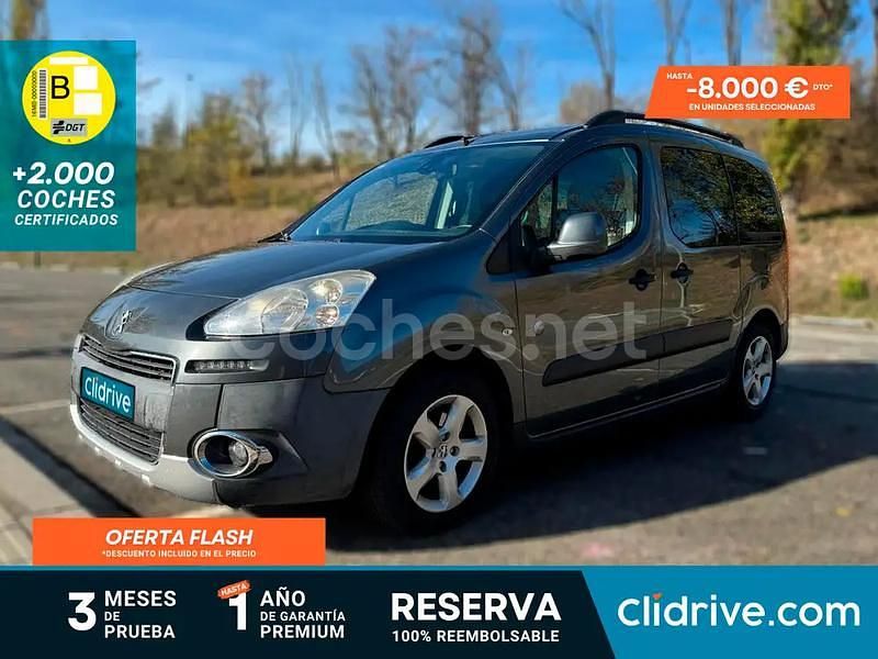 Gris / plata Usado 2015 Peugeot Partner Tepee Outdoor Monovolumen | 9190 € (Buen precio) - Imagen 1/3