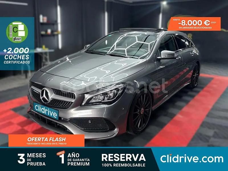 Gris / plata Usado 2017 Mercedes CLA220 Shooting Brake Familiar | 24.990 € (Caro) - Imagen 1/3