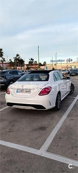 Usado Mercedes C220 AMG line 170 CV (125 kW) 2014 Blanco Berlina