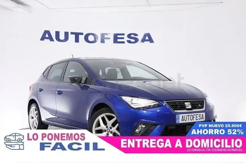 Usado Seat Ibiza FR 90 CV (66 kW) 2020 Azul Berlina