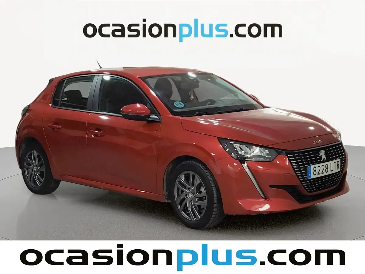 Usado Peugeot 208 Active 100 CV (73 kW) 2021 Rojo Utilitario