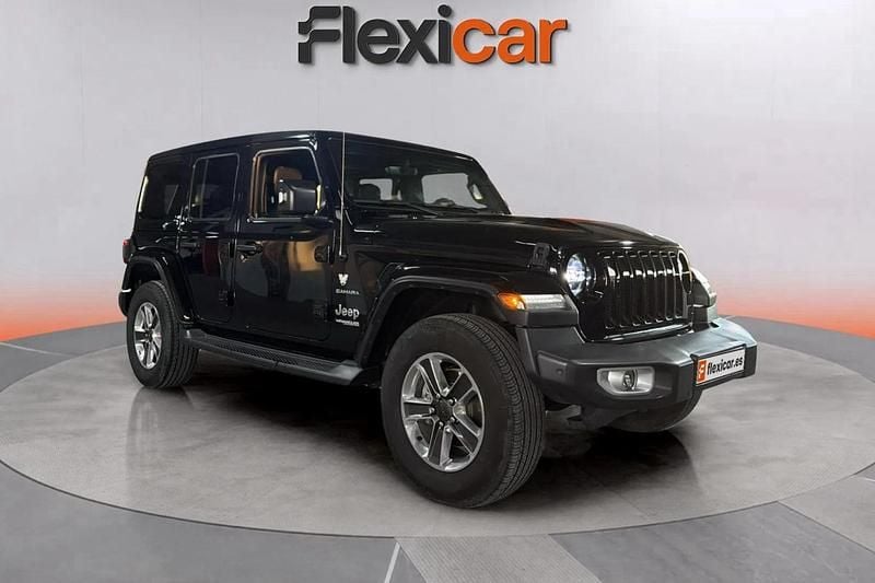 Negro Usado 2021 Jeep Wrangler Sahara SUV | 44.590 € - Imagen 1/4