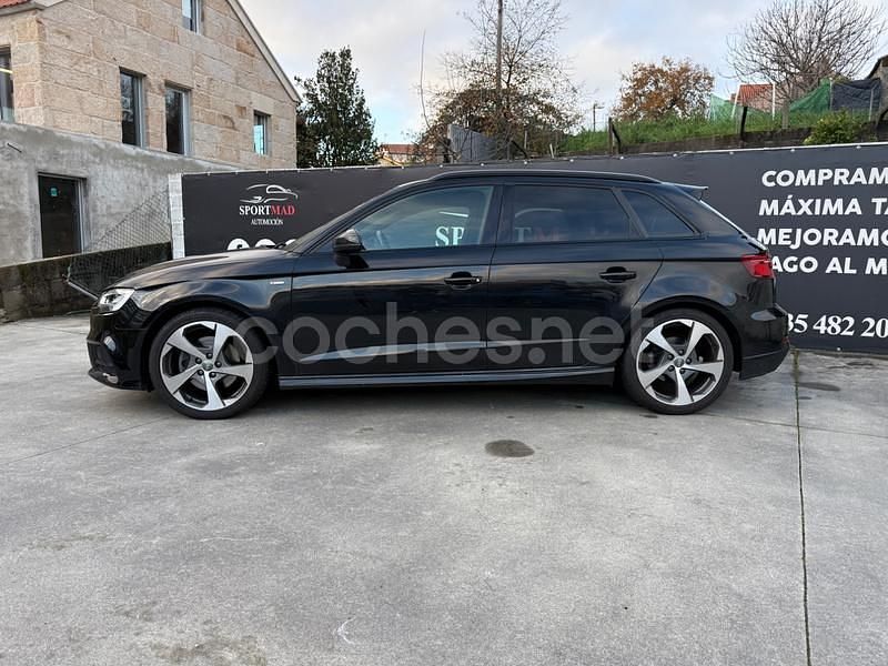 Usado Audi A3 S-Line 150 CV (110 kW) 2018 Negro Berlina