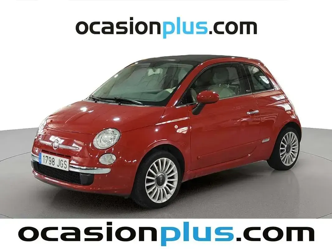 Usado Fiat 500C Lounge 69 CV (50 kW) 2015 Rojo Descapotable