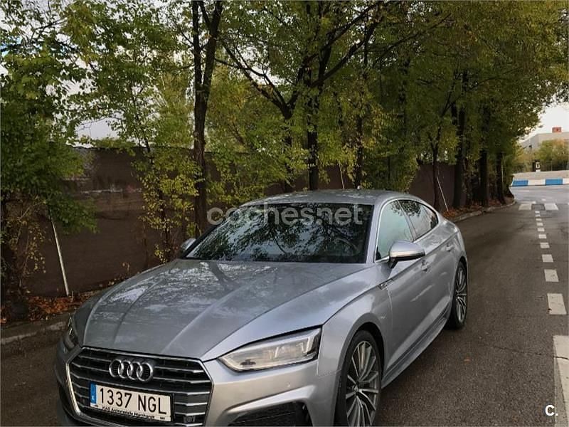 Gris / plata Usado 2017 Audi A5 Sportback S-Line Utilitario | 22.000 € (Precio justo) - Imagen 1/4