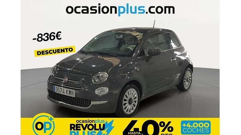 Usado Fiat 500 Lounge 69 CV (50 kW) 2019 Gris Utilitario