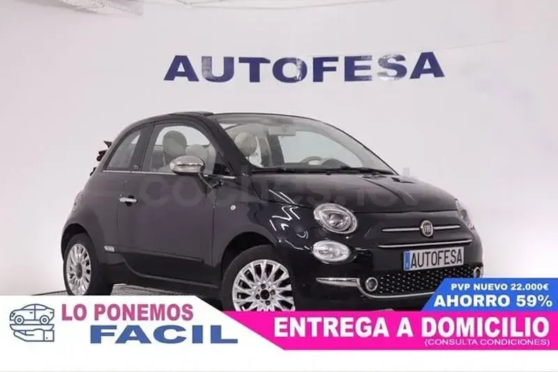 Usado Fiat 500C Lounge 69 CV (50 kW) 2018 Negro Descapotable