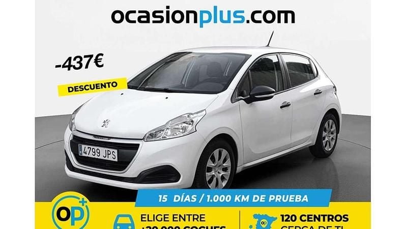 Usado Peugeot 208 Access 82 CV (60 kW) 2016 Blanco Utilitario