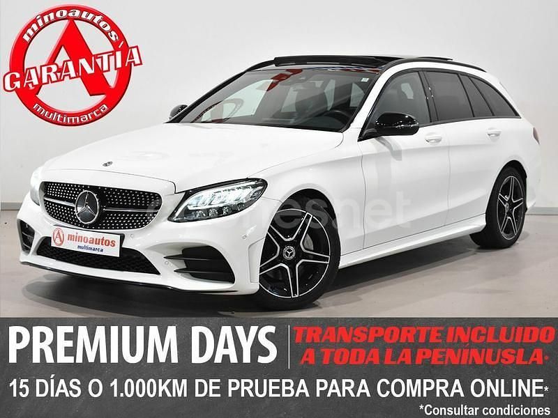 Blanco Usado 2019 Mercedes C220 AMG line Familiar | 25.890 € (Precio justo) - Imagen 1/4