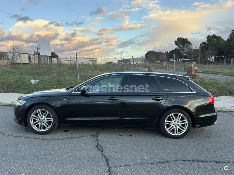 Usado Audi A6 S-Line 190 CV (139 kW) 2014 Negro Familiar