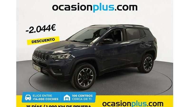 Azul Usado 2022 Jeep Compass Trailhawk SUV | 20.446 € (Precio justo) - Imagen 1/4