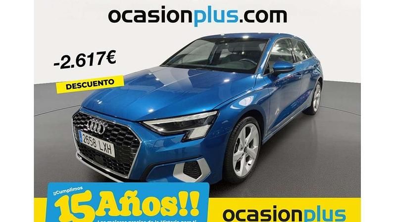Azul Usado 2022 Audi A3 Sportback Advanced Utilitario | 26.173 € (Un poco caro) - Imagen 1/4