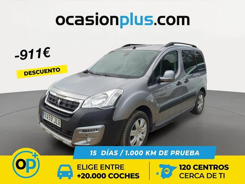 Usado Peugeot Partner Outdoor 100 CV (73 kW) 2016 Gris Monovolumen