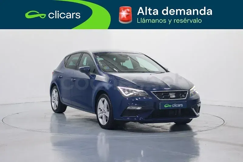 Usado Seat Leon FR 130 CV (95 kW) 2019 Azul Berlina