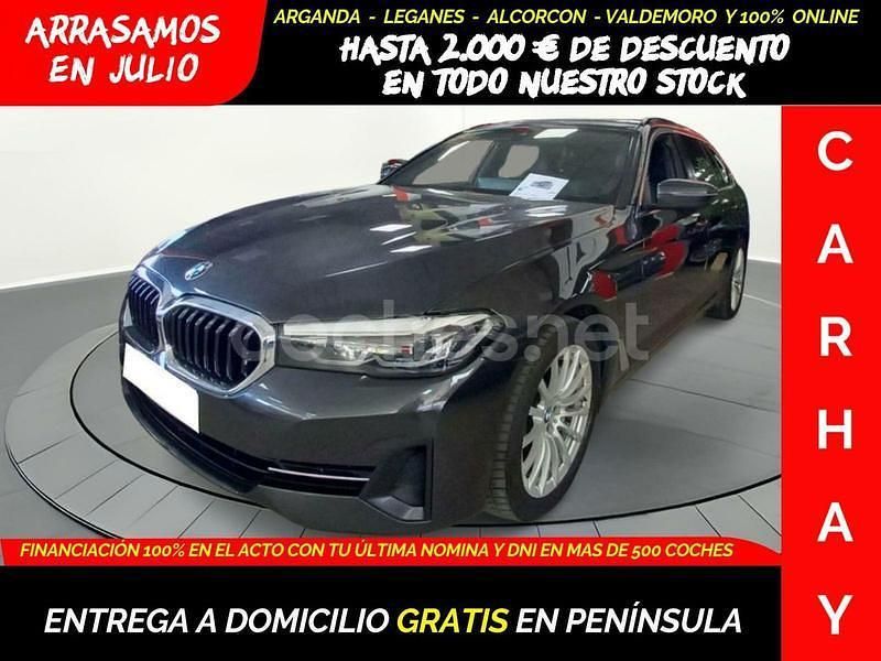 Gris / plata Usado 2021 BMW 530e Familiar | 27.990 € (Super precio) - Imagen 1/4
