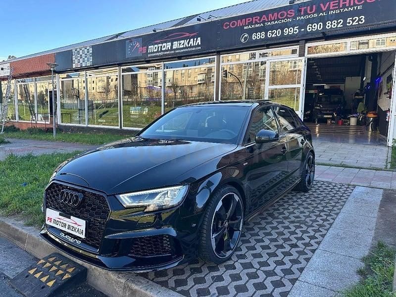 Usado Audi A3 S-line plus 150 CV (110 kW) 2018 Negro Berlina