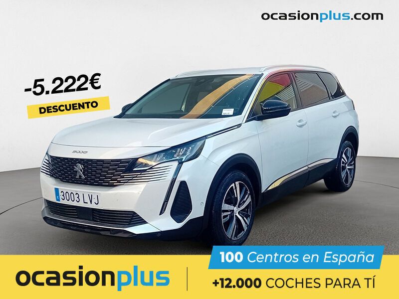 Blanco Usado 2021 Peugeot 5008 Allure Monovolumen | 21.990 € (Un poco caro) - Imagen 1/4