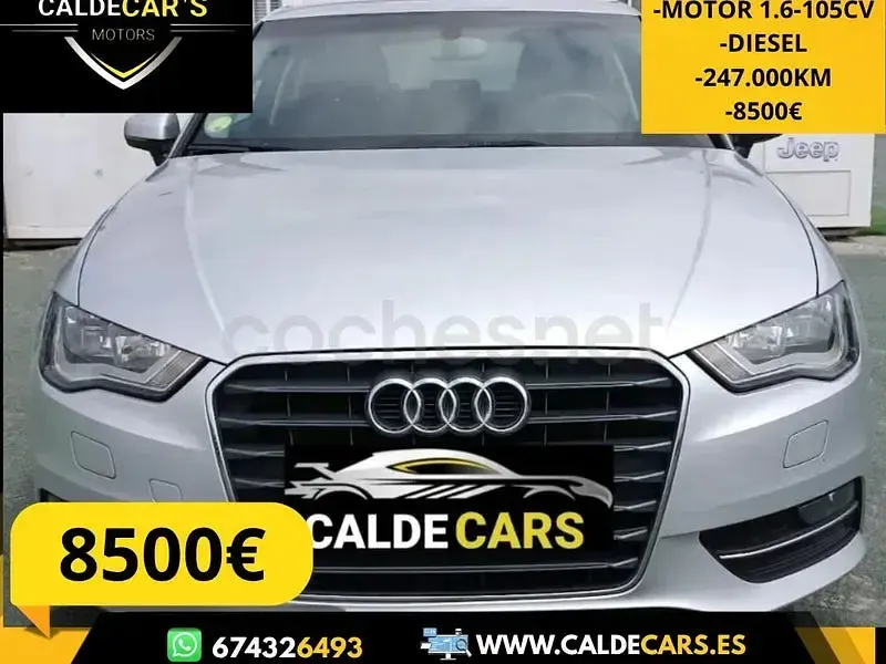 Usado Audi A3 Ambiente 105 CV (77 kW) 2013 Gris / plata Berlina