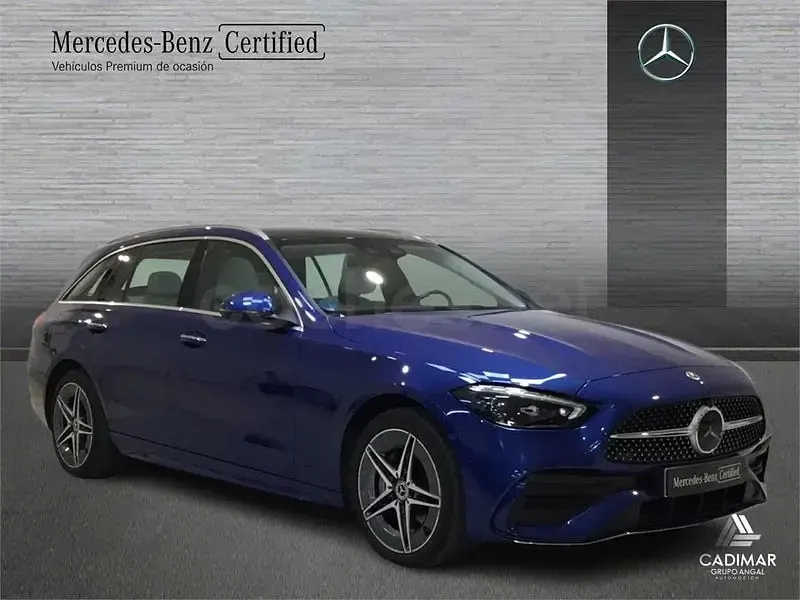 Usado Mercedes C300e AMG line 313 CV (230 kW) 2023 Azul Familiar