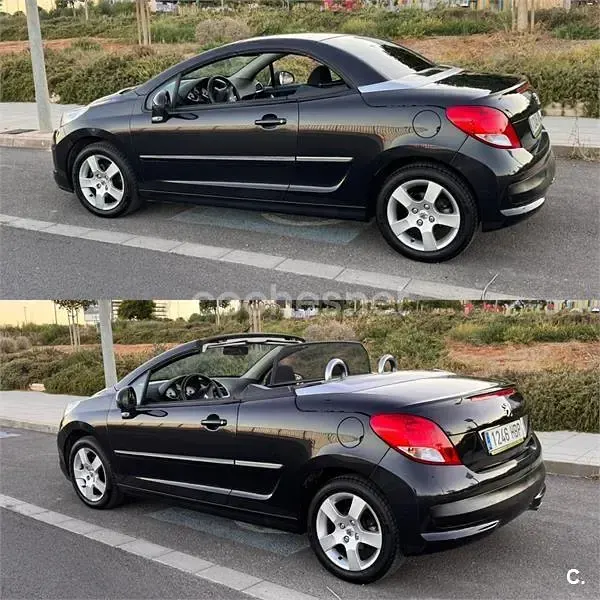 Usado Peugeot 207 CC 120 CV (88 kW) 2011 Negro Descapotable