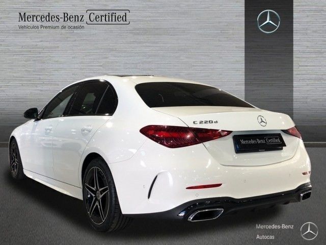 Usado Mercedes C220 AMG line 200 CV (147 kW) 2022 Blanco polar