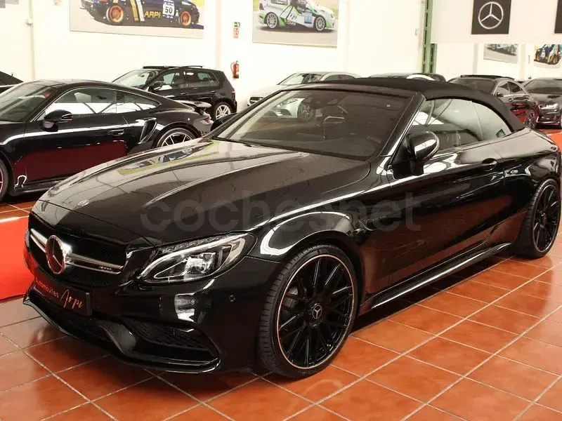 Usado Mercedes C63S AMG 510 CV (375 kW) 2017 Negro Descapotable