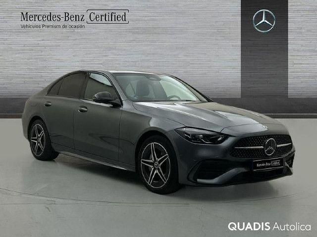 Usado Mercedes C300e AMG line 313 CV (230 kW) 2024 Gris selenita