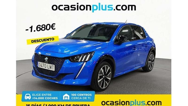 Azul Usado 2021 Peugeot e-208 GT Utilitario | 16.810 € (Super precio) - Imagen 1/4