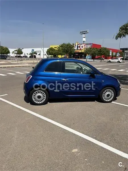 Usado Fiat 500 Lounge 69 CV (50 kW) 2009 Azul Descapotable