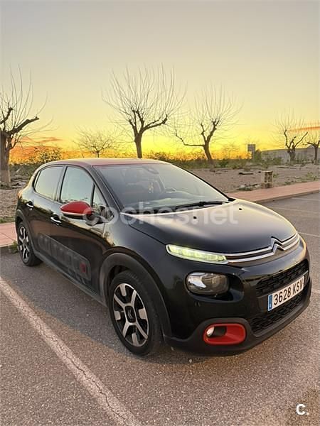 Usado Citroën C3 PureTech 82 CV (60 kW) 2019 Negro Berlina