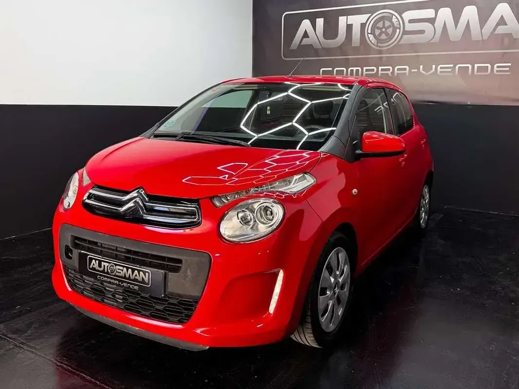 Usado Citroën C1 Feel 82 CV (60 kW) 2015 Rojo Utilitario