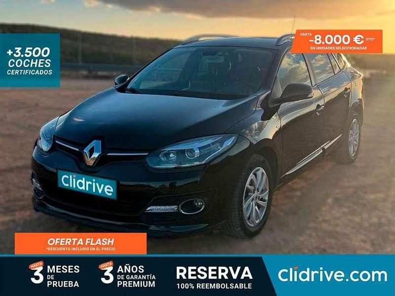 Negro Usado 2015 Renault Mégane GrandTour LIMITED Familiar | 7190 € (Buen precio) - Imagen 1/4