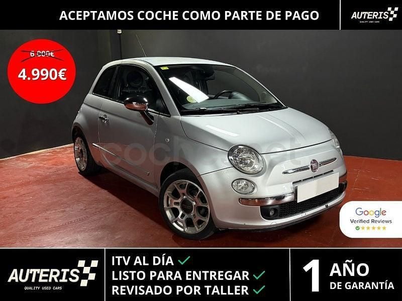 Usado Fiat 500 Sport 75 CV (55 kW) 2009 Gris / plata Descapotable