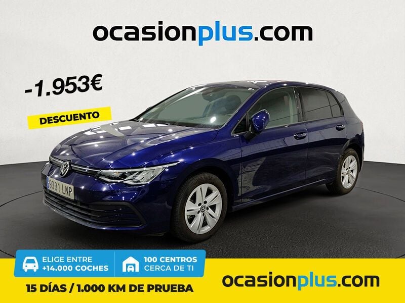 Azul Usado 2021 VW Golf VIII Life Berlina | 21.290 € (Precio justo) - Imagen 1/4